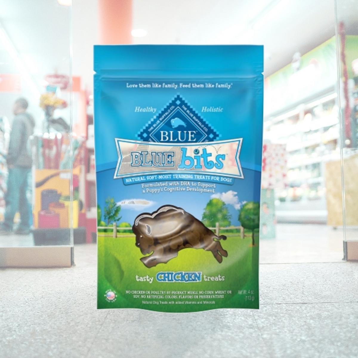 Picture of Blue Buffalo BB00518 Bits Tasty Chicken Natural Soft-Moist Dog Treat- 0.3 lbs.