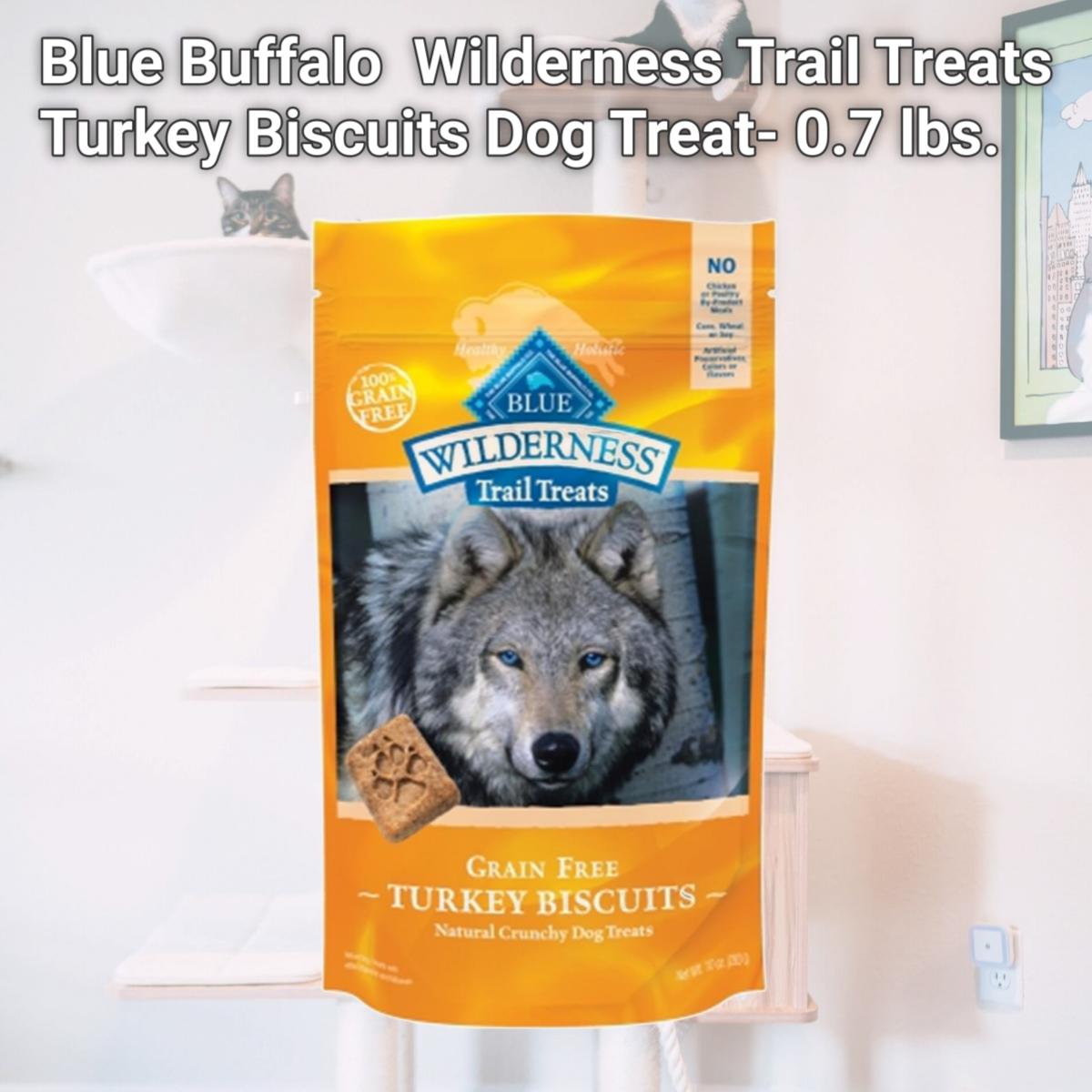 Picture of Blue Buffalo BB00544 Wilderness Trail Treats Turkey Biscuits Dog Treat- 0.7 lbs.