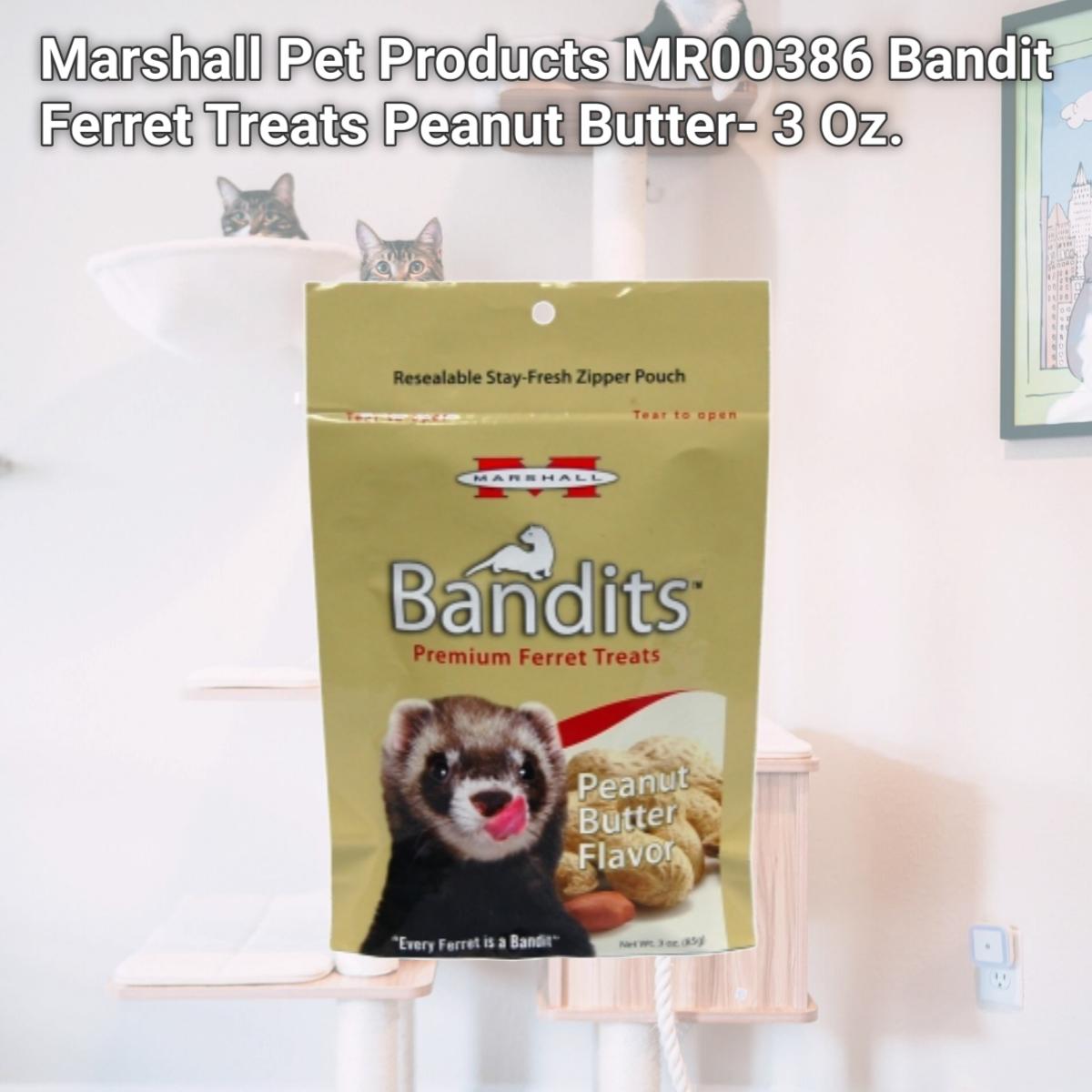 Picture of Marshall Pet Products MR00386 Bandit Ferret Treats Peanut Butter- 3 Oz.
