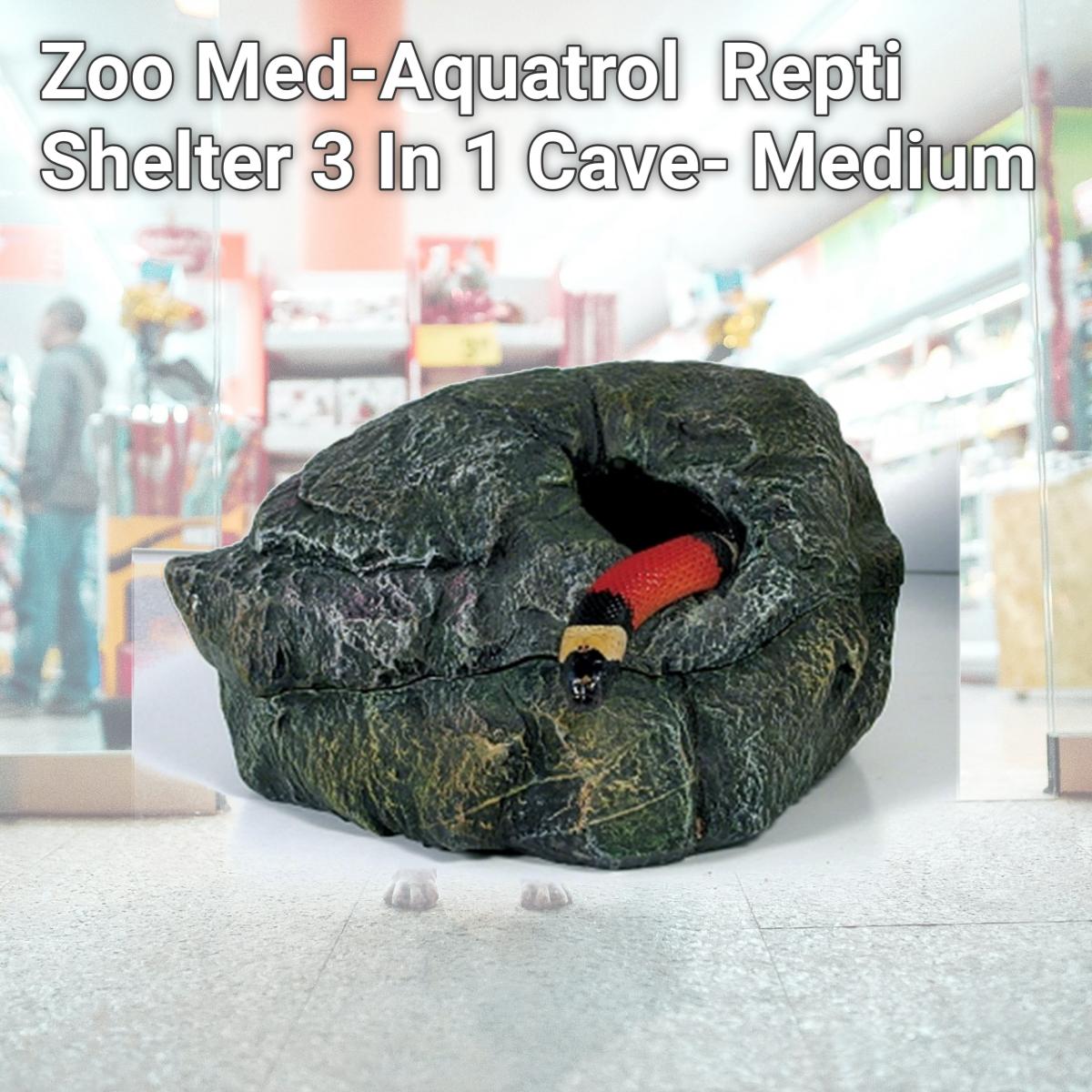 Picture of Zoo Med-Aquatrol ZM91031 Repti Shelter 3 In 1 Cave- Medium
