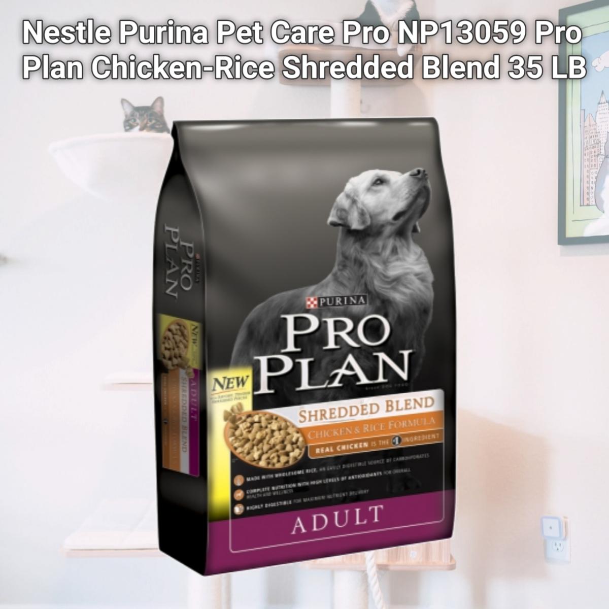 Picture of Nestle Purina Pet Care Pro NP13059 Pro Plan Chicken-Rice Shredded Blend 35 LB