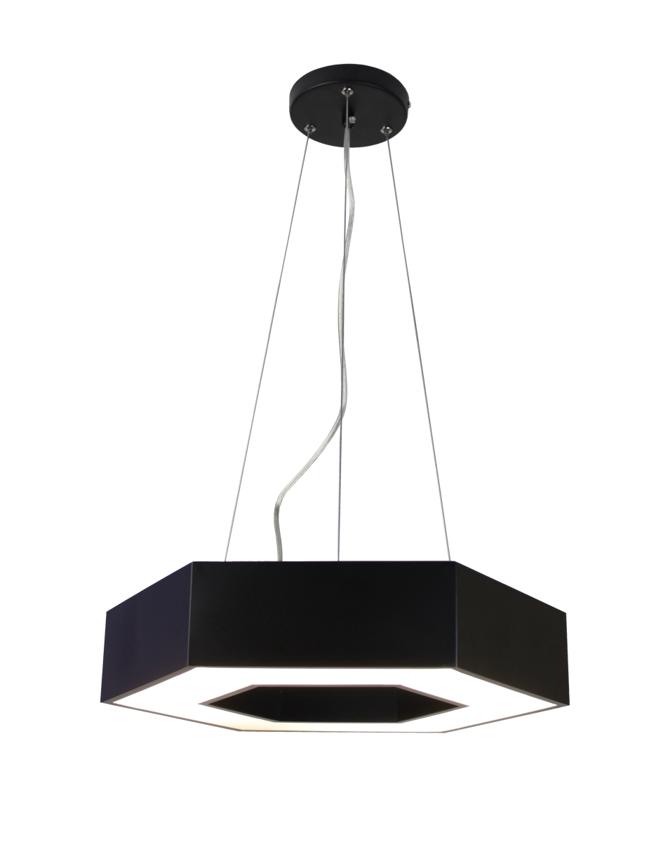 Zazil LED Hexagonal 16 Black Pendant