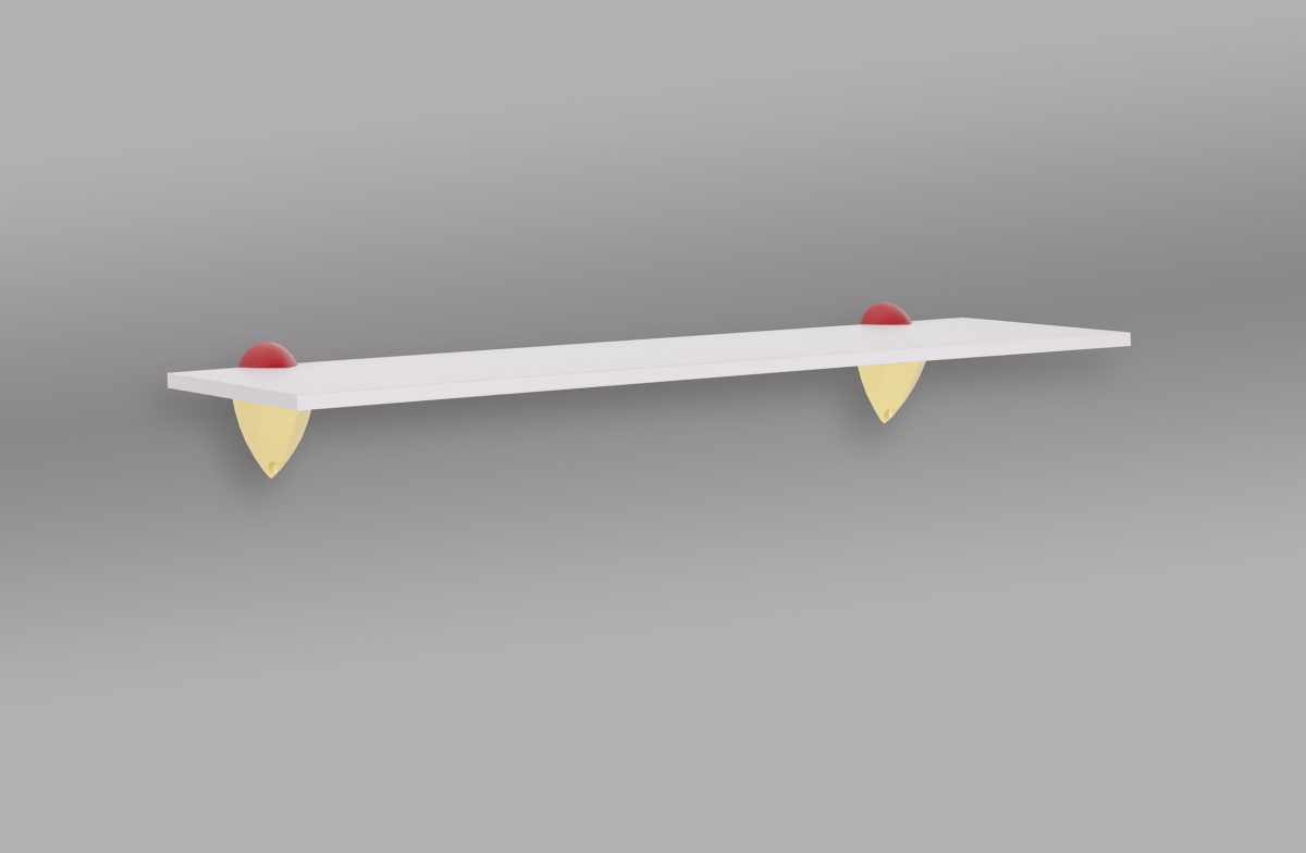 24 in. Jazzy Shelf, Yellow, Red & White