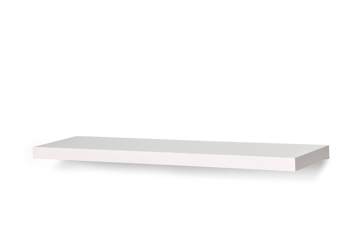 36 in. Avalon MDF with Veneer Overlay Floating shelf, White