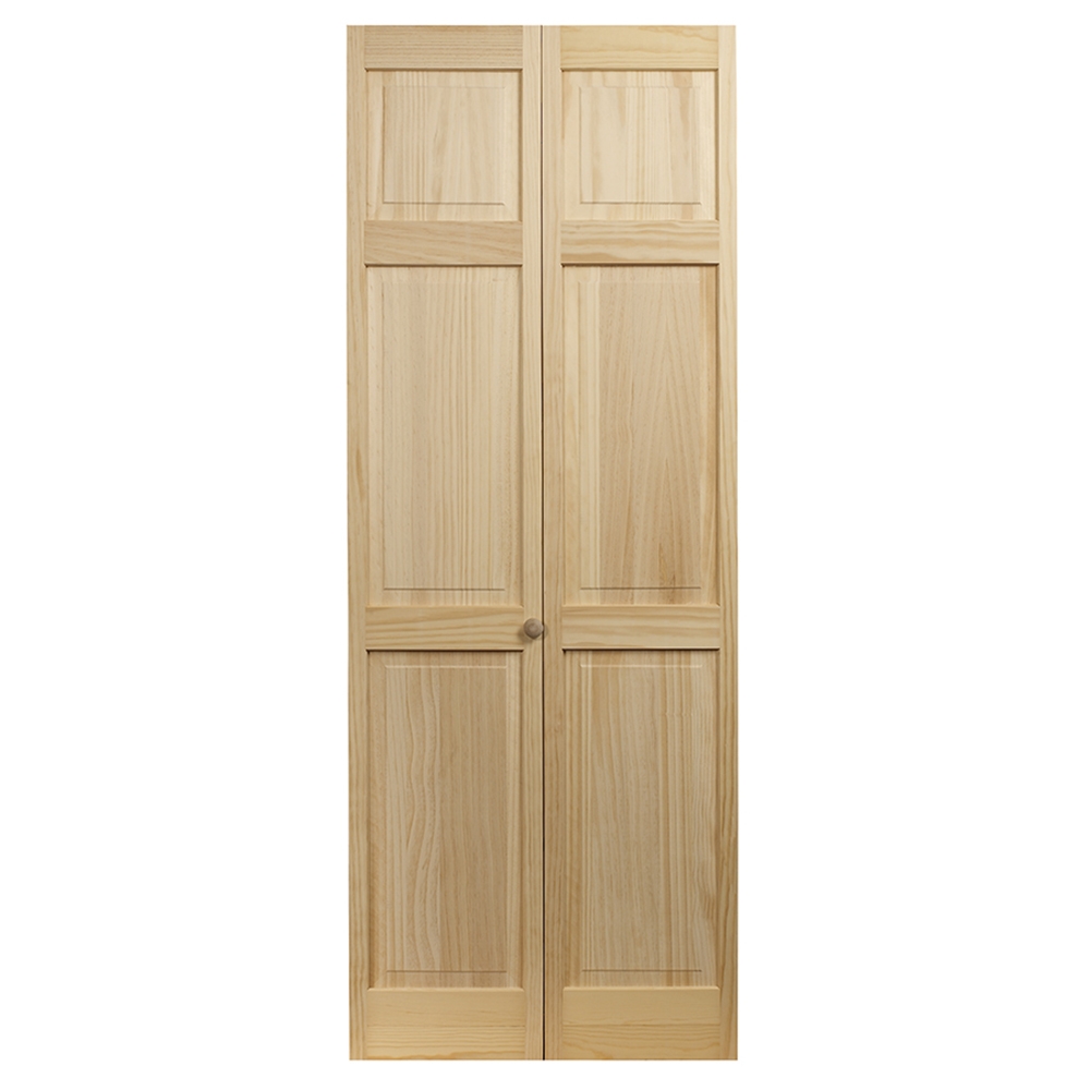 24 x 80.5 in. Model 106 Raised Panel Unfinished Wood Bifold Door