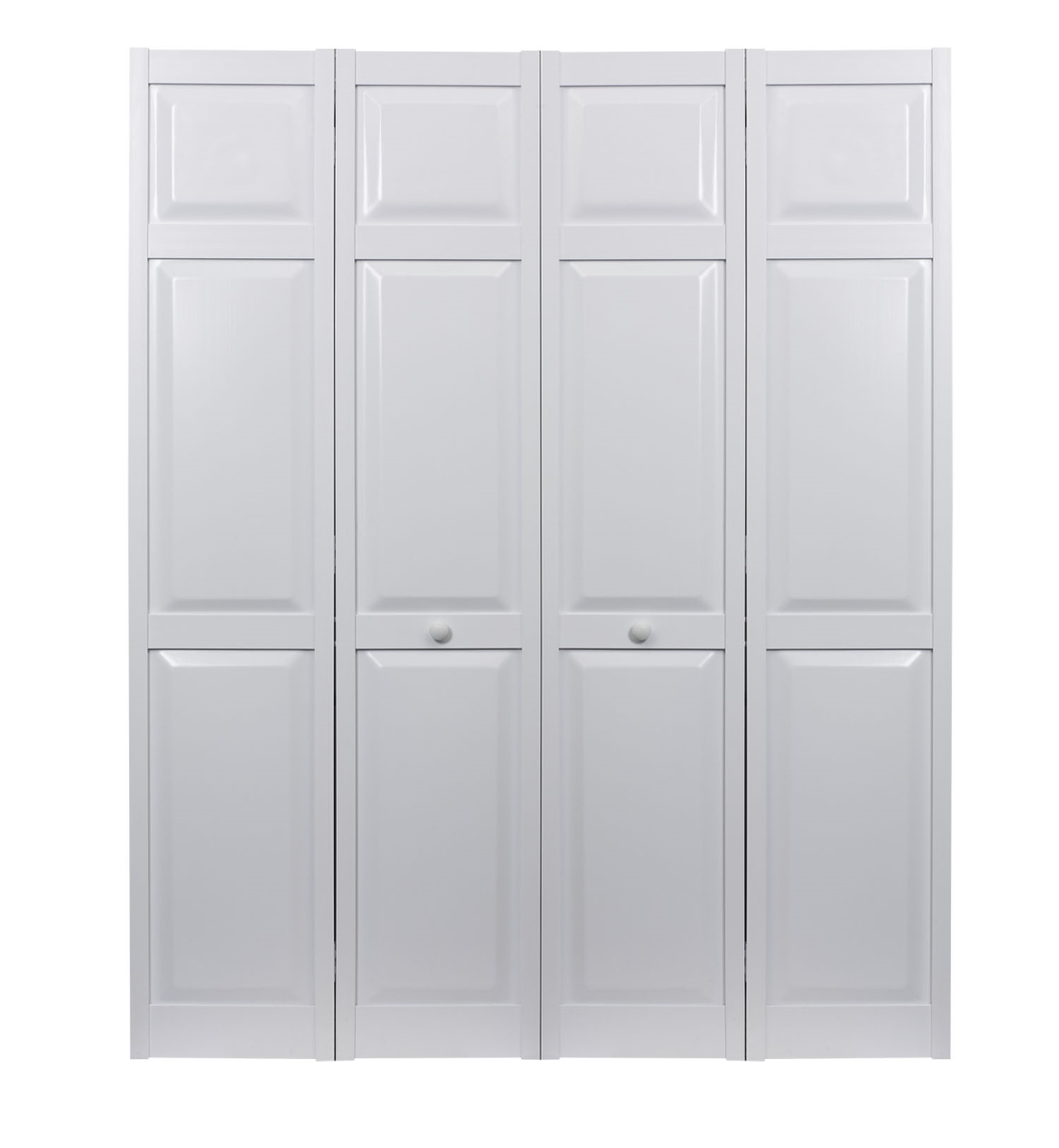 72 x 80 in. Seabrooke PVC Raised Panel Bifold Door, White