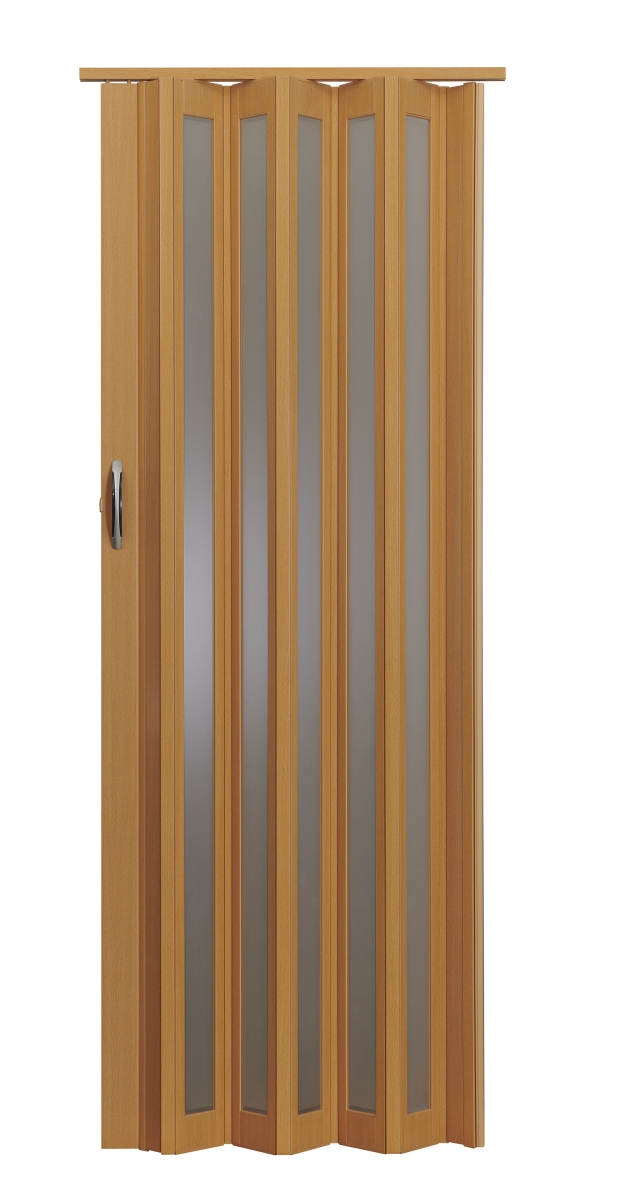 36 x 80 in. Metro Frosted Folding Doors, Beech Turquoise