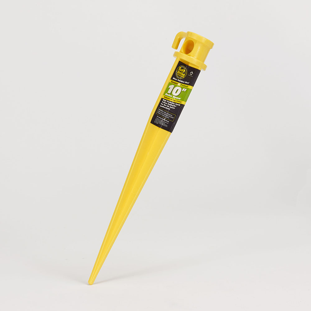 TS-10 10 in. Tuff PVC Anchor Spike, Yellow