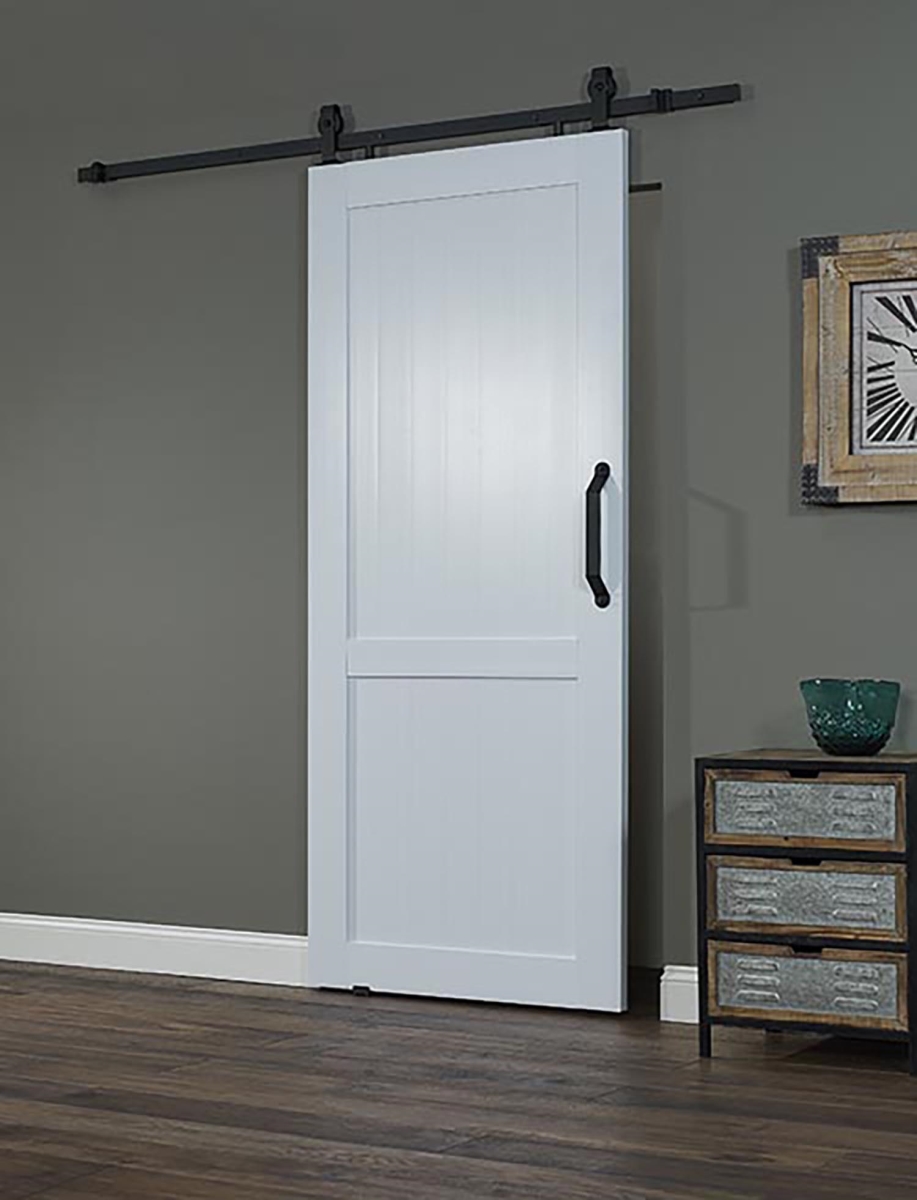 84 x 36 in. White H-Style PVC Barn Door Kit