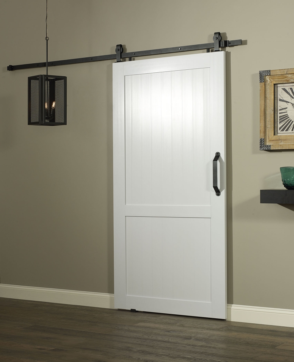 84 x 42 in. White H-Style PVC Barn Door Kit