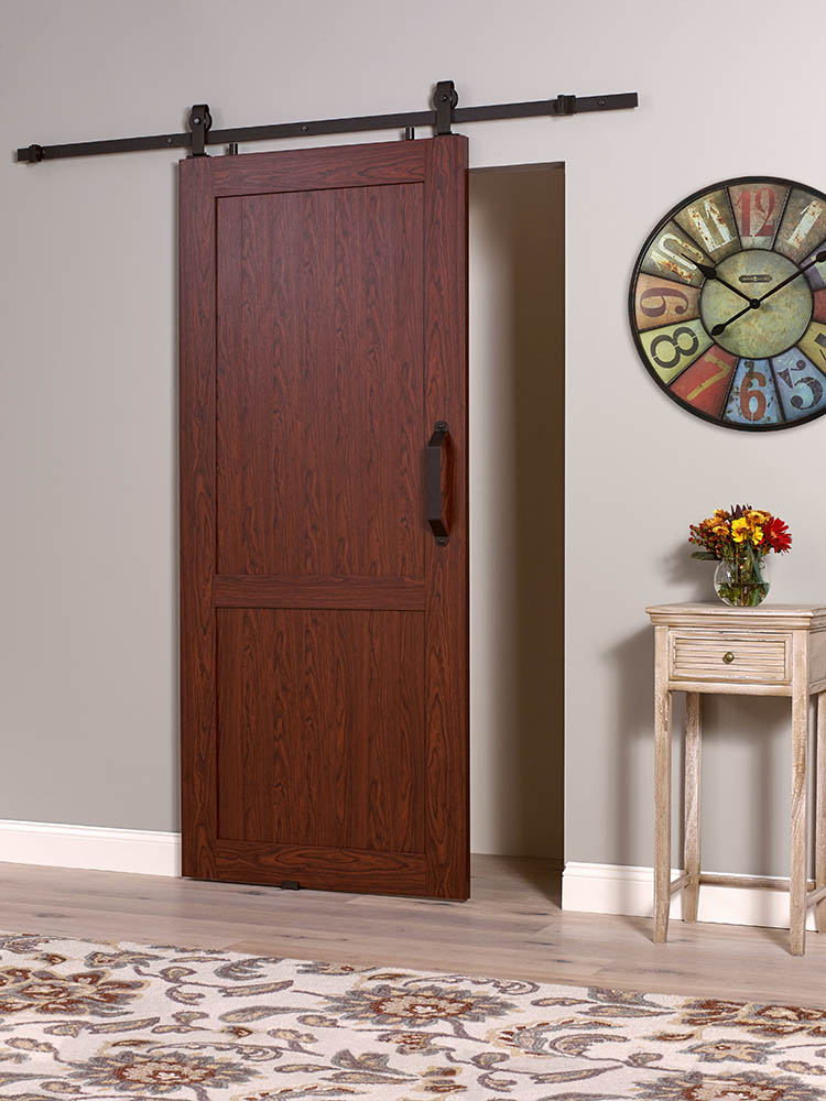 84 x 36 in. Cherry H-Style PVC Barn Door Kit