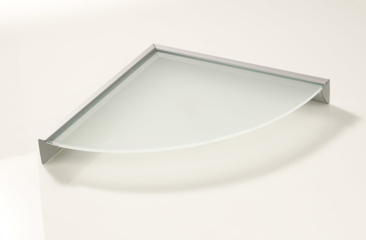12 in. Wallscapes Essentials Glass Corner Shelf Kit