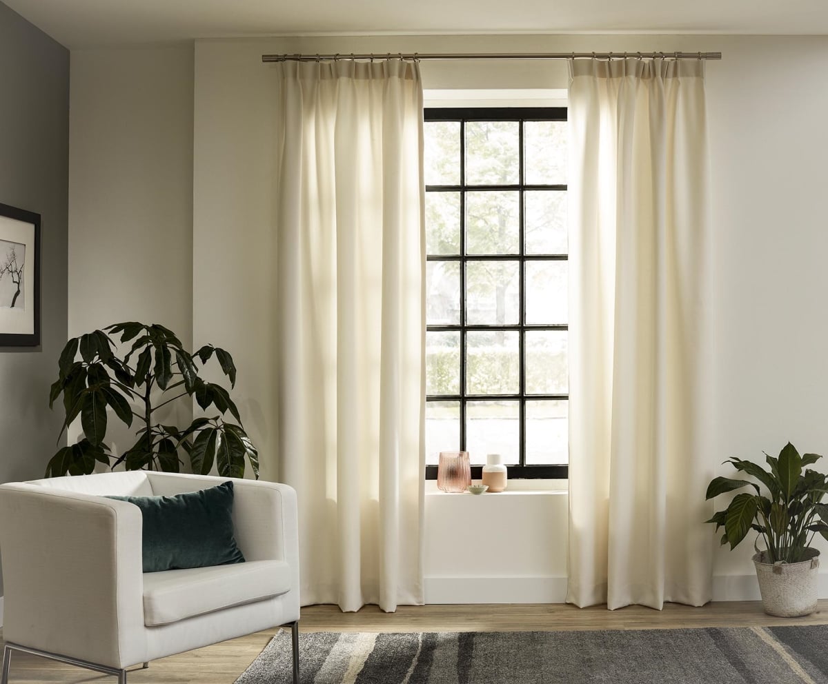 63 in. Intensions Single Curtain Rod Kit, Brushed Nickel