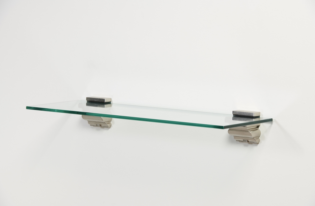 CAPRI836CLCRTI Capri 8x36 Clear Glass Shelf Kit with Crowne brackets