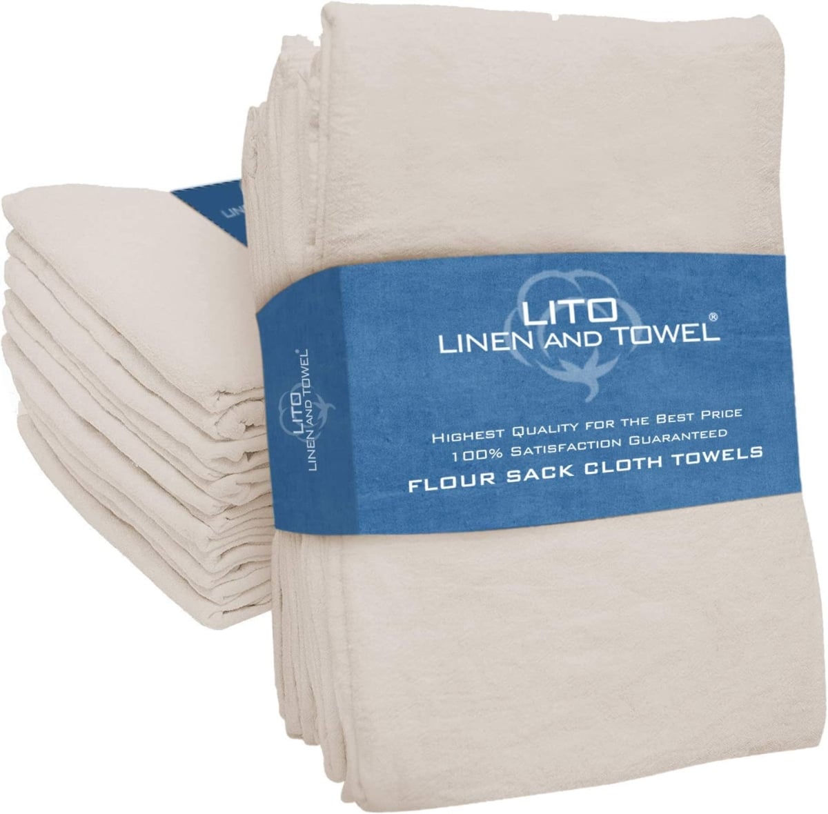 Picture of LITO Linen &amp; Towel LSFL058 28 x 28 in. Flour Sack Towels  White - Pack of 100
