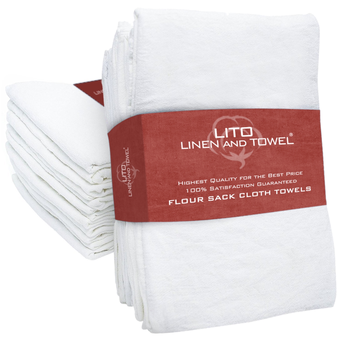 Picture of LITO Linen &amp; Towel LSFL003 33 x 38 in. Flour Sack Towels  White - Pack of 84