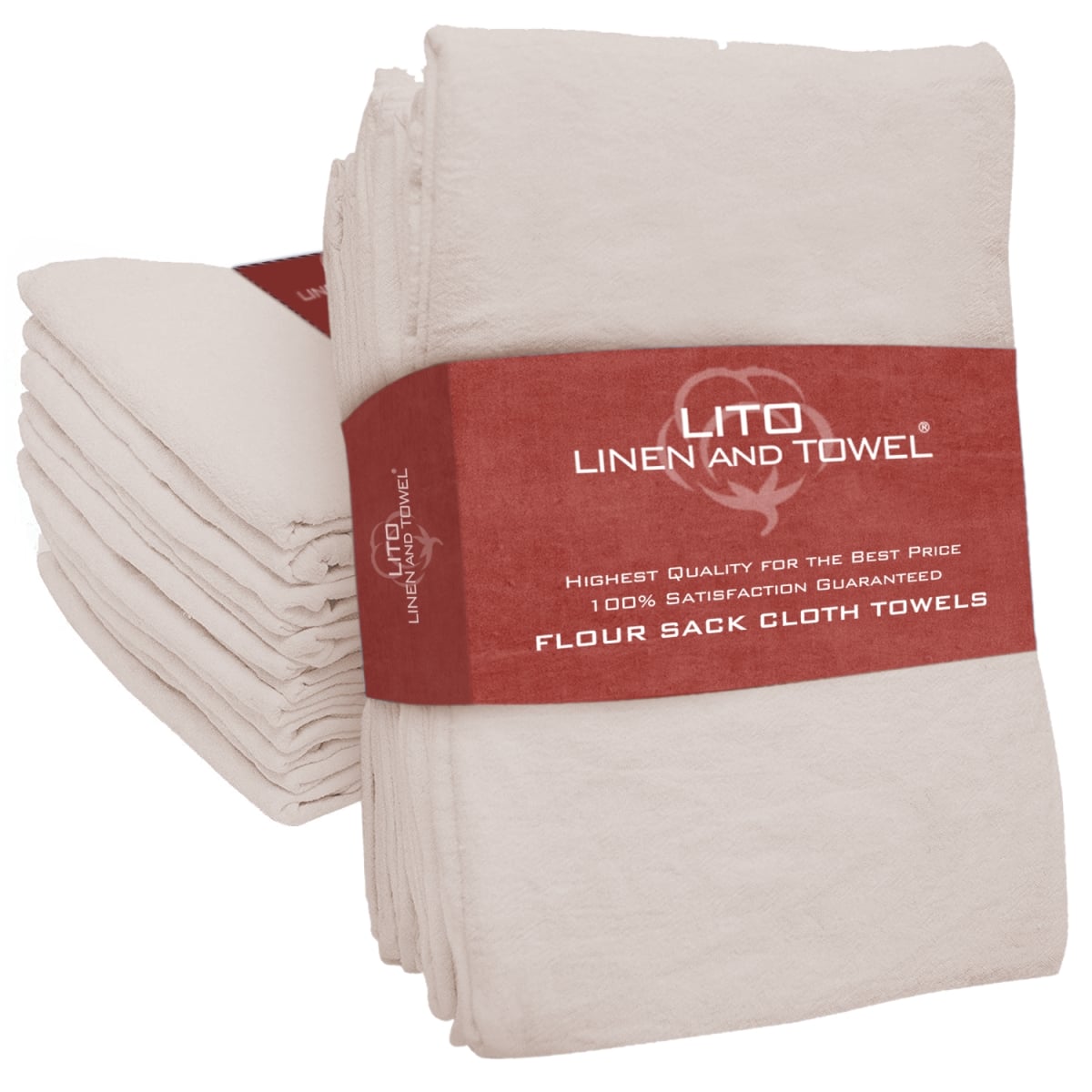 Picture of LITO Linen &amp; Towel 74-PBNT-RV9D 33 x 38 in. Flour Sack Towels  Natural - Pack of 84
