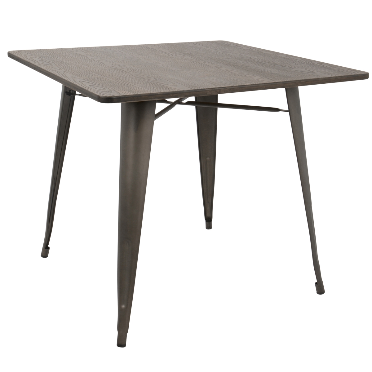 Picture of Lumisource DT-OR3636 AN-E 30.25 x 36 x 36 in. Oregon Dining Square Table&#44; Antique Metal Espresso Bamboo