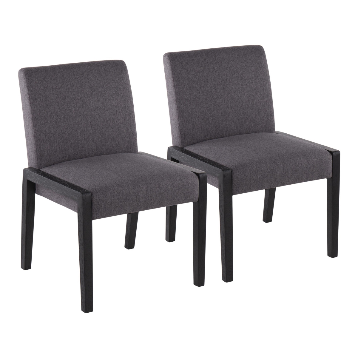 Picture of Lumisource DC-CARMEN BKGY2 Carmen Contemporary Chair in Black Wood & Grey Fabric - Set of 2