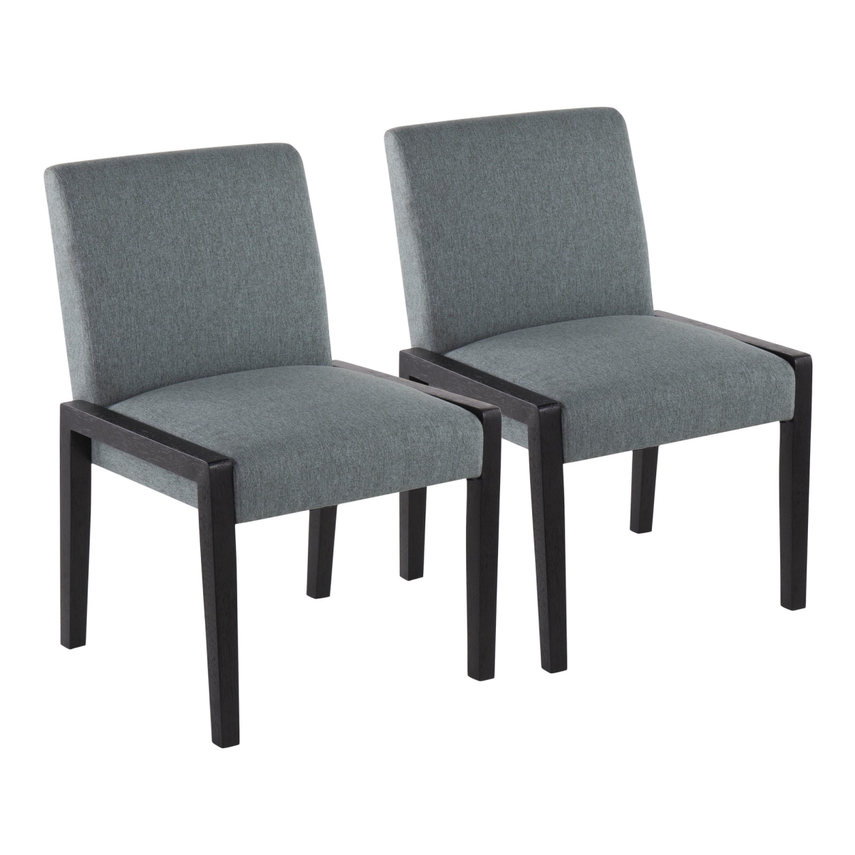 Picture of Lumisource DC-CARMEN BKTL2 Carmen Contemporary Chair in Black Wood & Teal Fabric - Set of 2