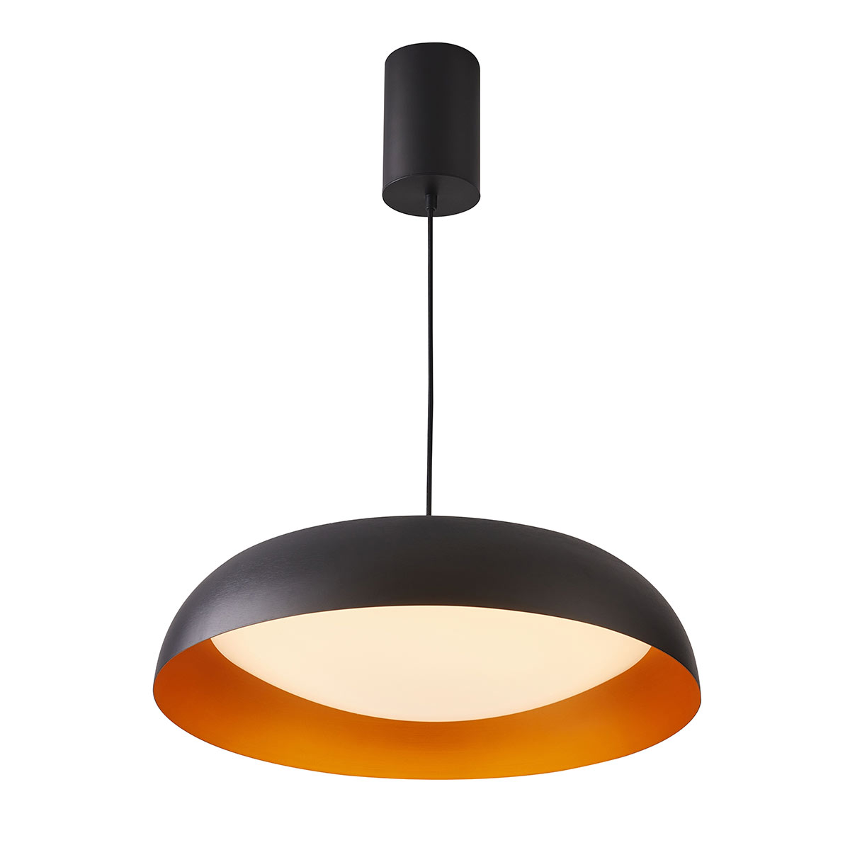 5357-840RP-BK-CP-3 40W Noruega LED Pendant, Black & Copper