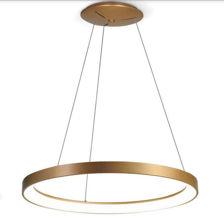 5367-848ROP-BG-TR-CCT 48W Alaska LED Pendent, Brush Gold