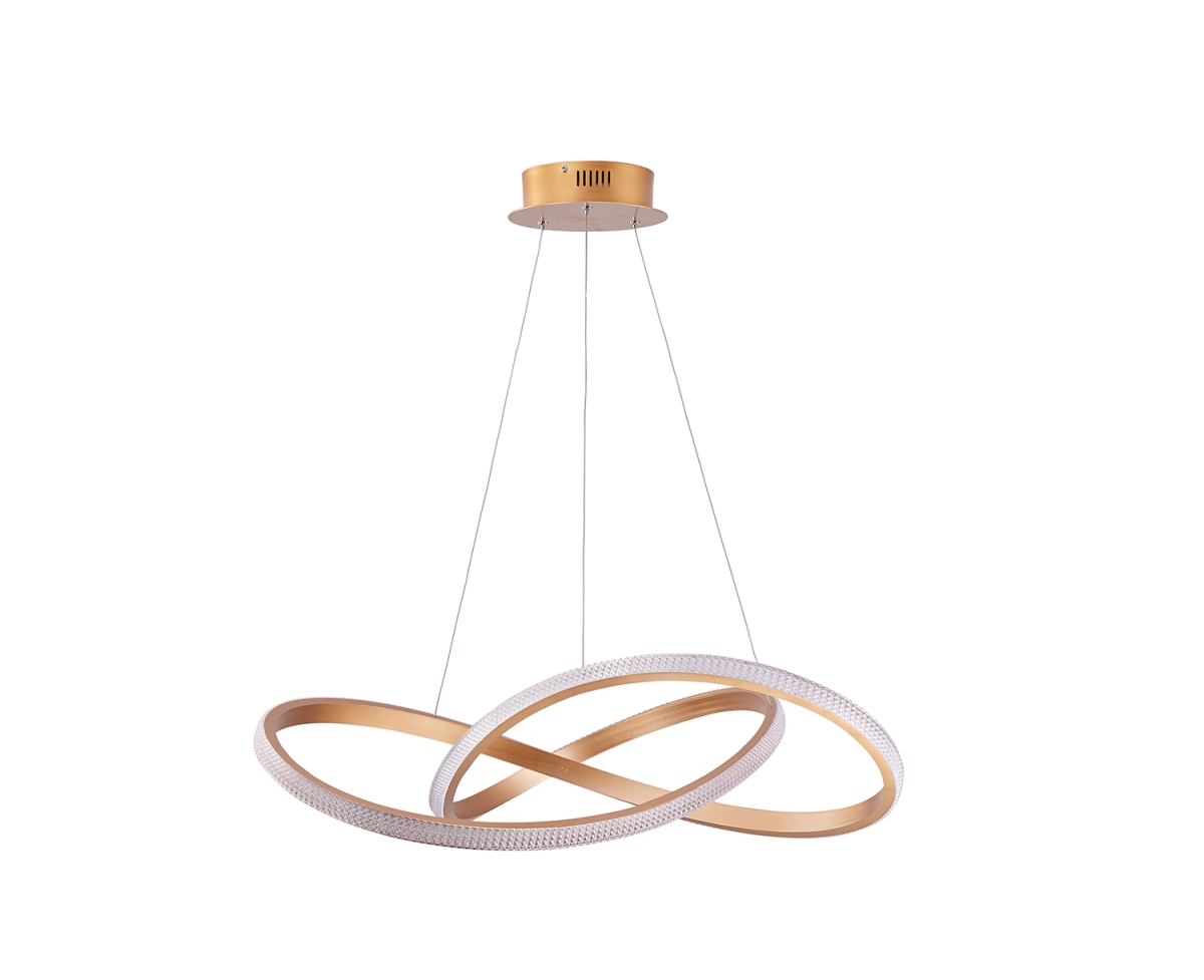 5612-884-BG-TR-CCT 80W Paris LED Pendent, Brush Gold