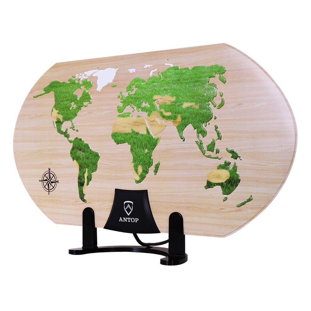 Picture of Antop Antenna AT-123 World Map Paper Thin Indoor HDTV Antenna