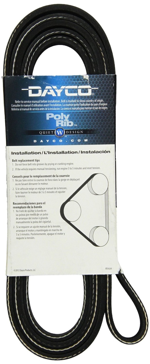5061195 Poly Rib Serpentine Belts for 2006-2010 Chevrolet Silverado, Black