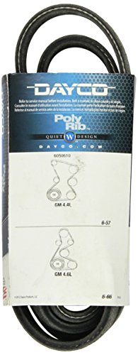 6050610 Poly Rib Serpentine Belts for 2005-2010 Cadillac STS, Black