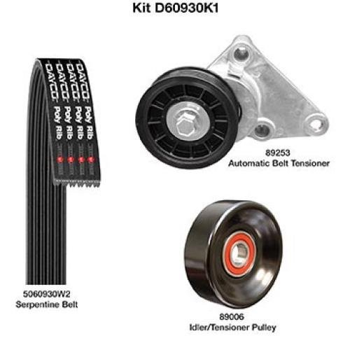 D60930K1 Demanding Serpentine Drive Belt Component Kit for 2000-2006 Chevrolet Tahoe