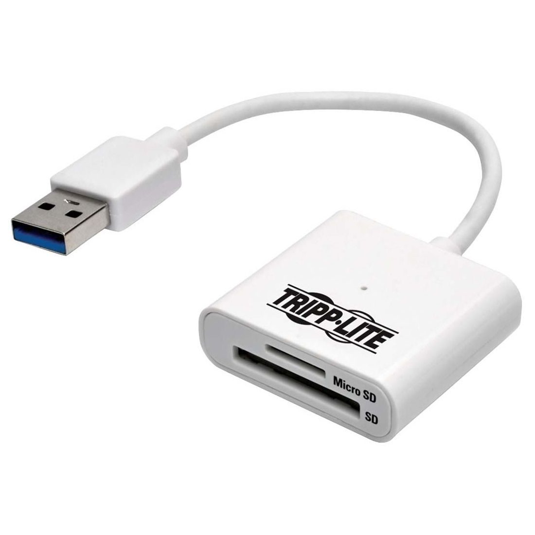 Tripp Lite  6 in. USB 3.0 SuperSpeed SD & Micro SD Memory Card Media Reader with Built-In Cable -  Interex By Tripp-Lite, TR643516