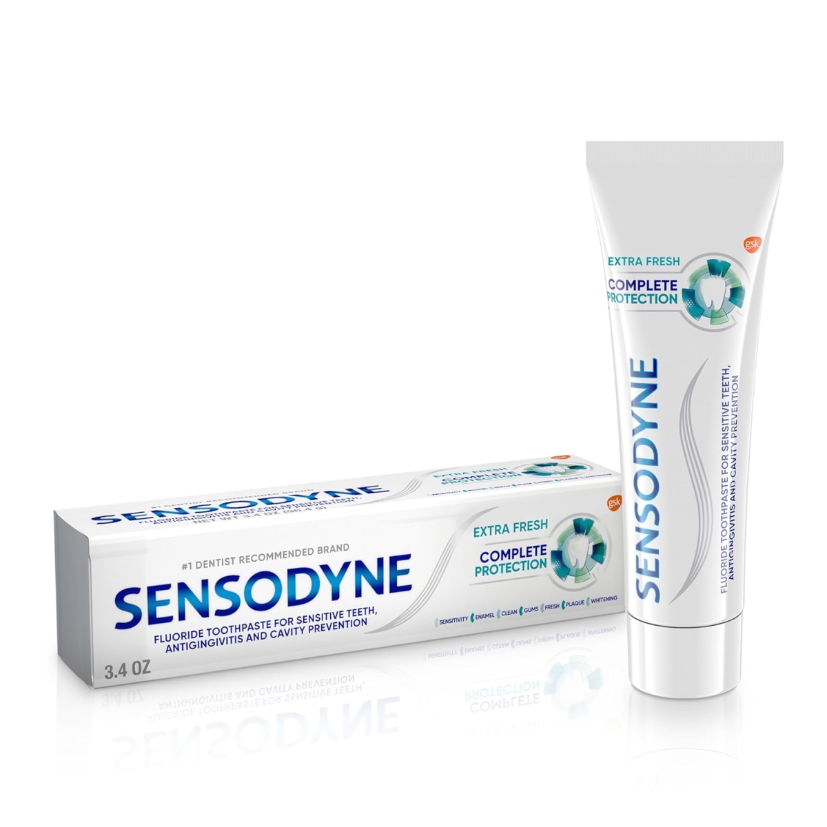 Picture of Sensodyne HD-8Complete 8-Pack Sensodyne Complete Protection Sensitivity Toothpaste&#44; Extra Fresh 3.40 oz