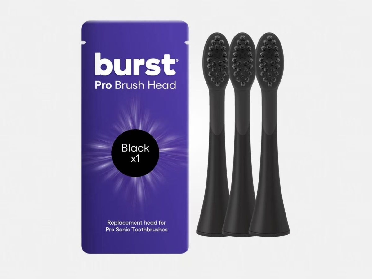 HD-3ProBlack  Pro Brush Replacement Heads 3 Pack Black