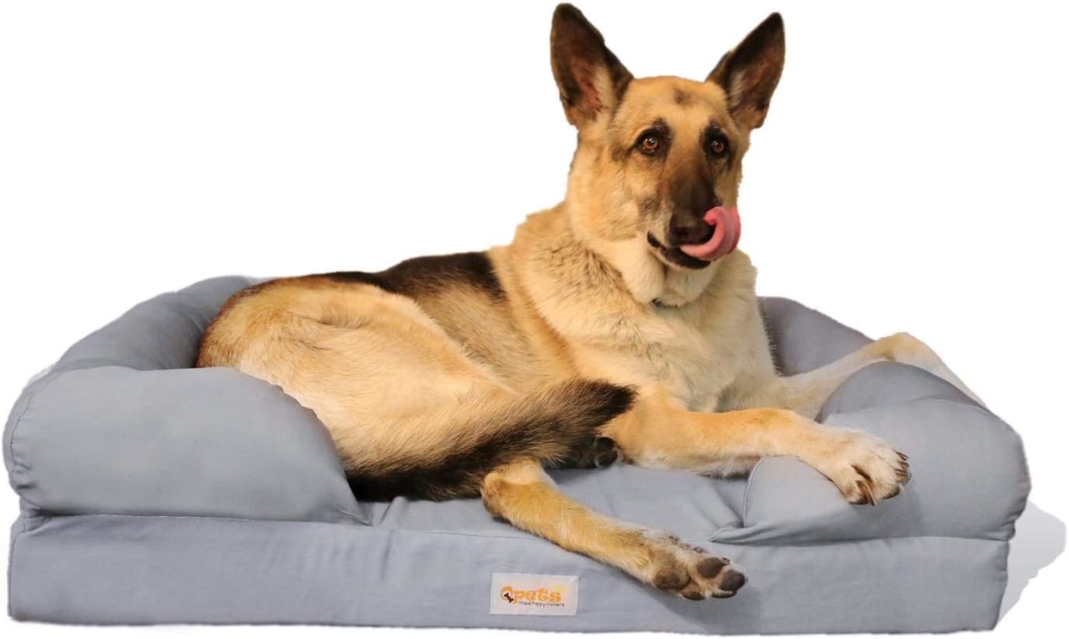 Picture of Qpets QPB36 Qpets Memory Foam Dog Bed, Ultimate Dog Lounge, Waterproof, Washable Cover, Skin Contact Safe (Large)