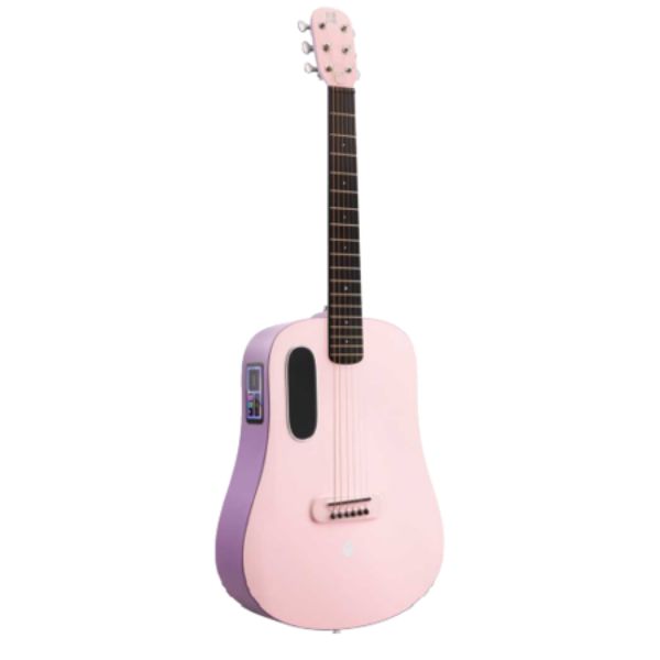 L9100005-1 36 in. Touch Smart Guitar with AirFlow Bag, Coral Pink & Lavender -  Lava Music