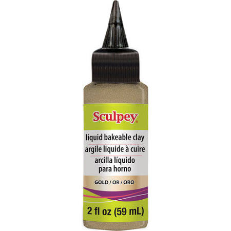 2 oz Liquid Bakeable Clay, Gold
