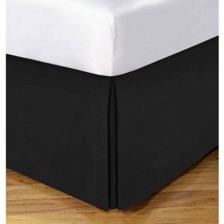 Picture of Todays Home TOH24914BLAC06 Levinsohn Basic Cotton Rich 200TC Tailored 14 in. Bed Skirt  Black - Twin XL