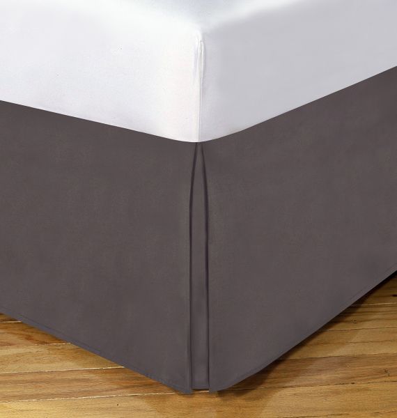Picture of Todays Home TOH24914GREY01 Levinsohn Basic Cotton Rich 200TC Tailored 14 in. Bed Skirt  Grey - Twin