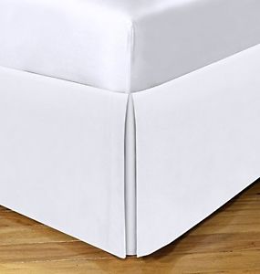 Picture of Todays Home TOH24914WHIT01 Levinsohn Basic Cotton Rich 200TC Tailored 14 in. Bed Skirt  White - Twin
