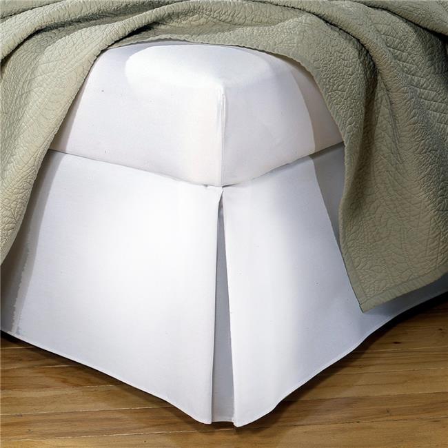 Picture of Belles & Whistles LEV23614WHIT03 14 in. Tailored White Bed Skirt with Pleats&#44; White - Queen Size
