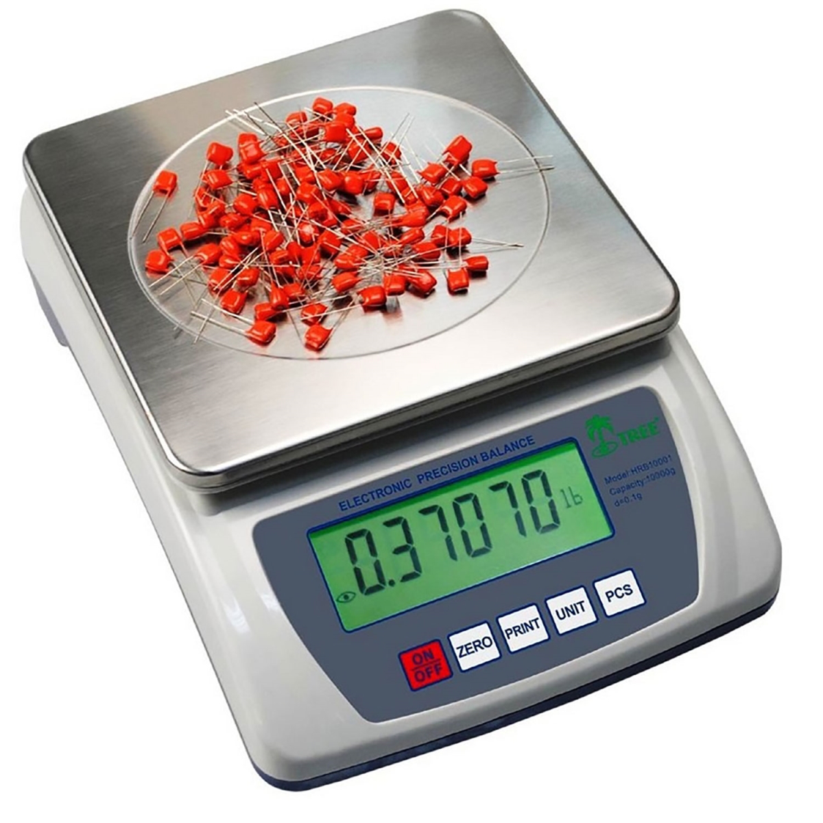 HRB-S 10001 10,000 x 0.1 g High Resolution Balance, Silver