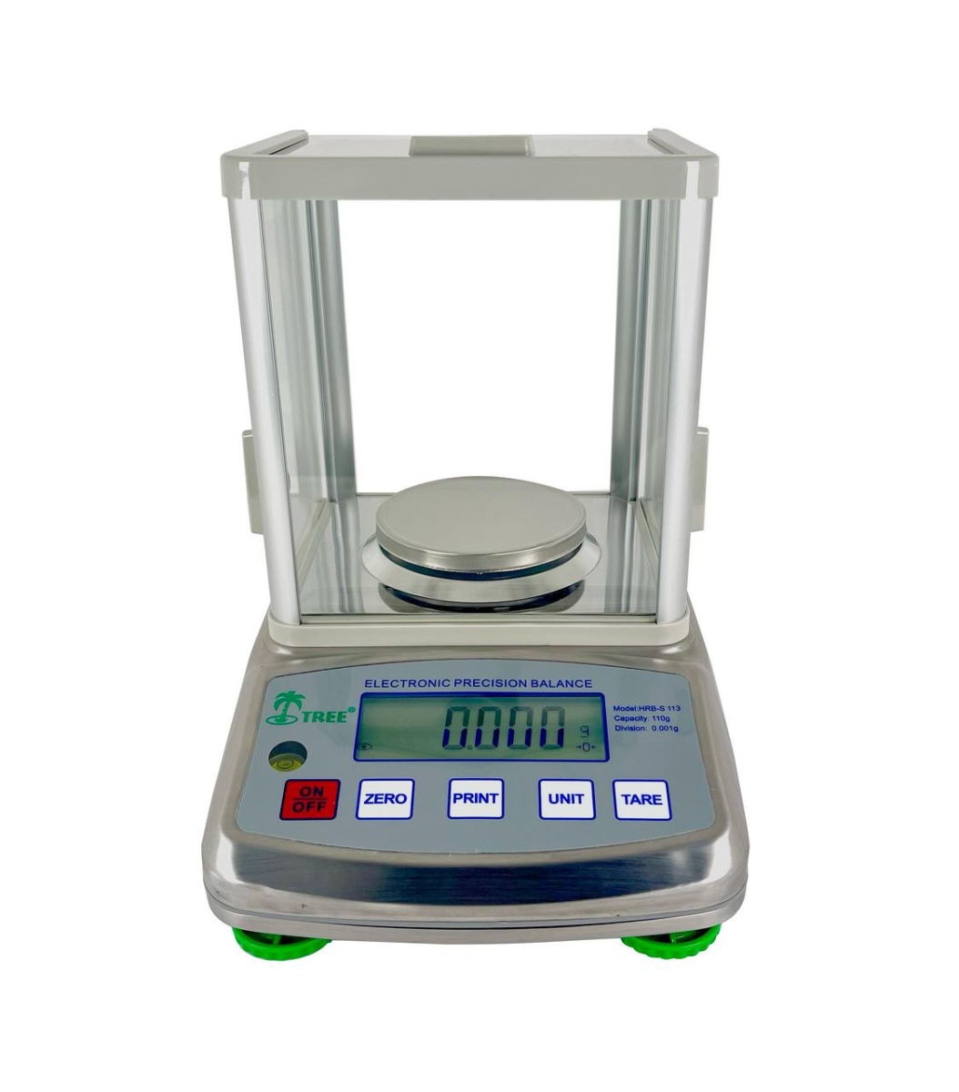 Picture of LW Measurement HRB-S 113 110 g x 0.001 g Stainless Steel Balance Scale with Glass Shield