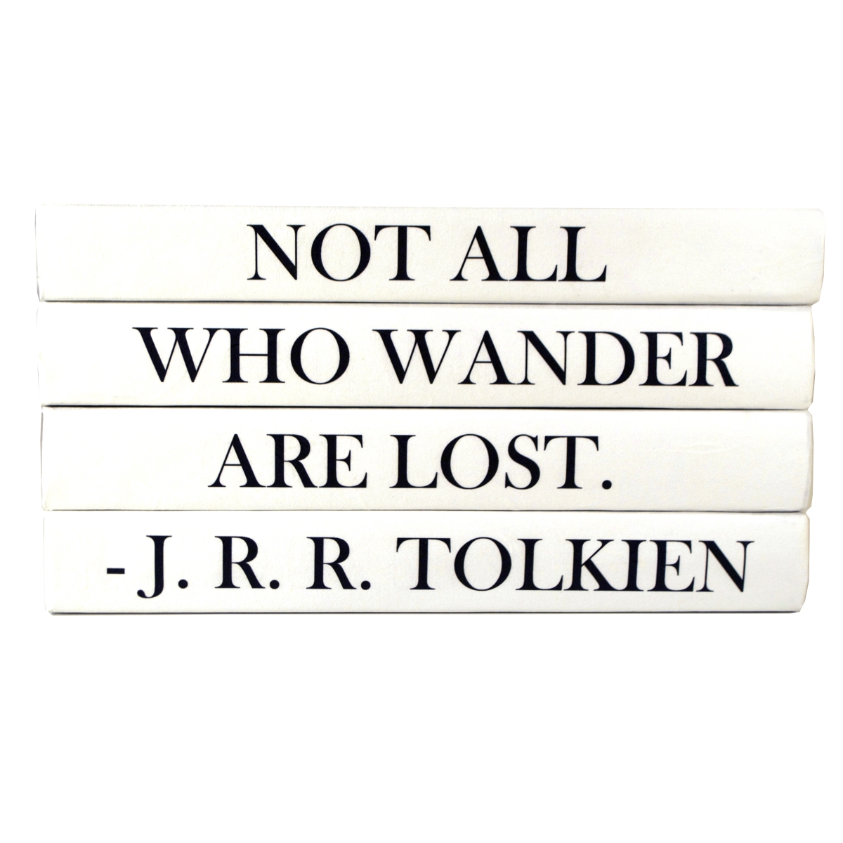 QUOTES-04-JRR 9.5 in. Decorative Book Stack with JRR Tolkien Quotes - 4 Piece