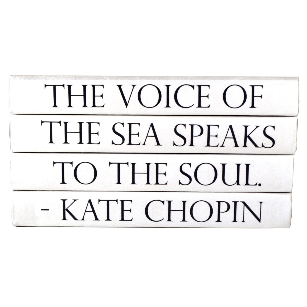 QUOTES-04-SOUL 9.5 in. Decorative Book Stack with Kate Chopin Quotes - 4 Piece