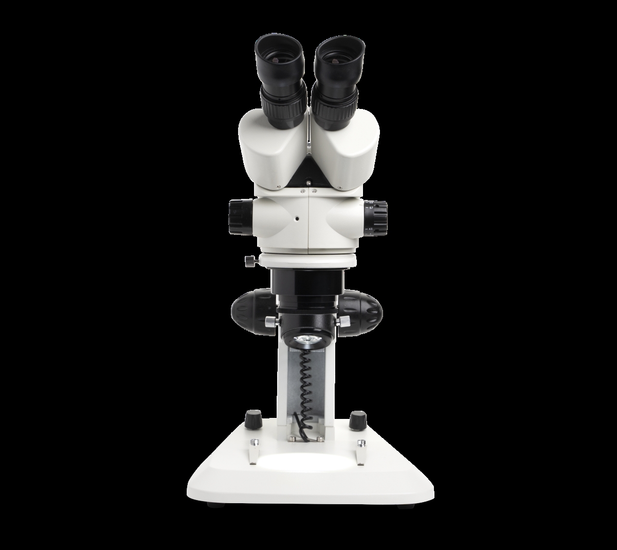 Z4 Zoom Binoc 7x-45x on Dual-LED Light Stand Microscope, White & Black