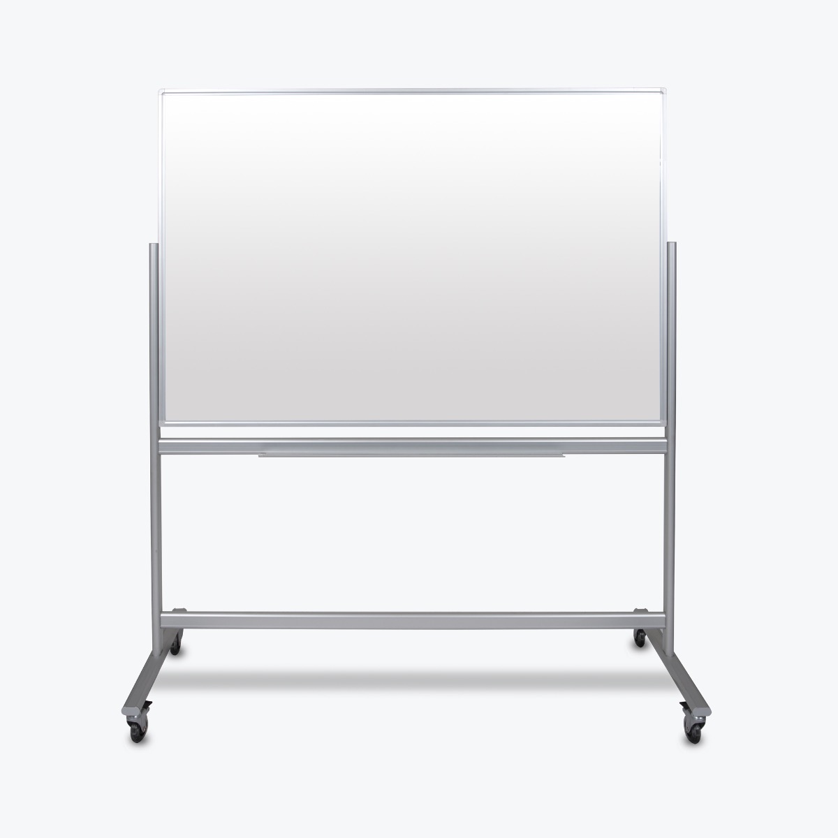 Double-Sided Mobile Magnetic Glass Marker Board - 60 x 40 in.