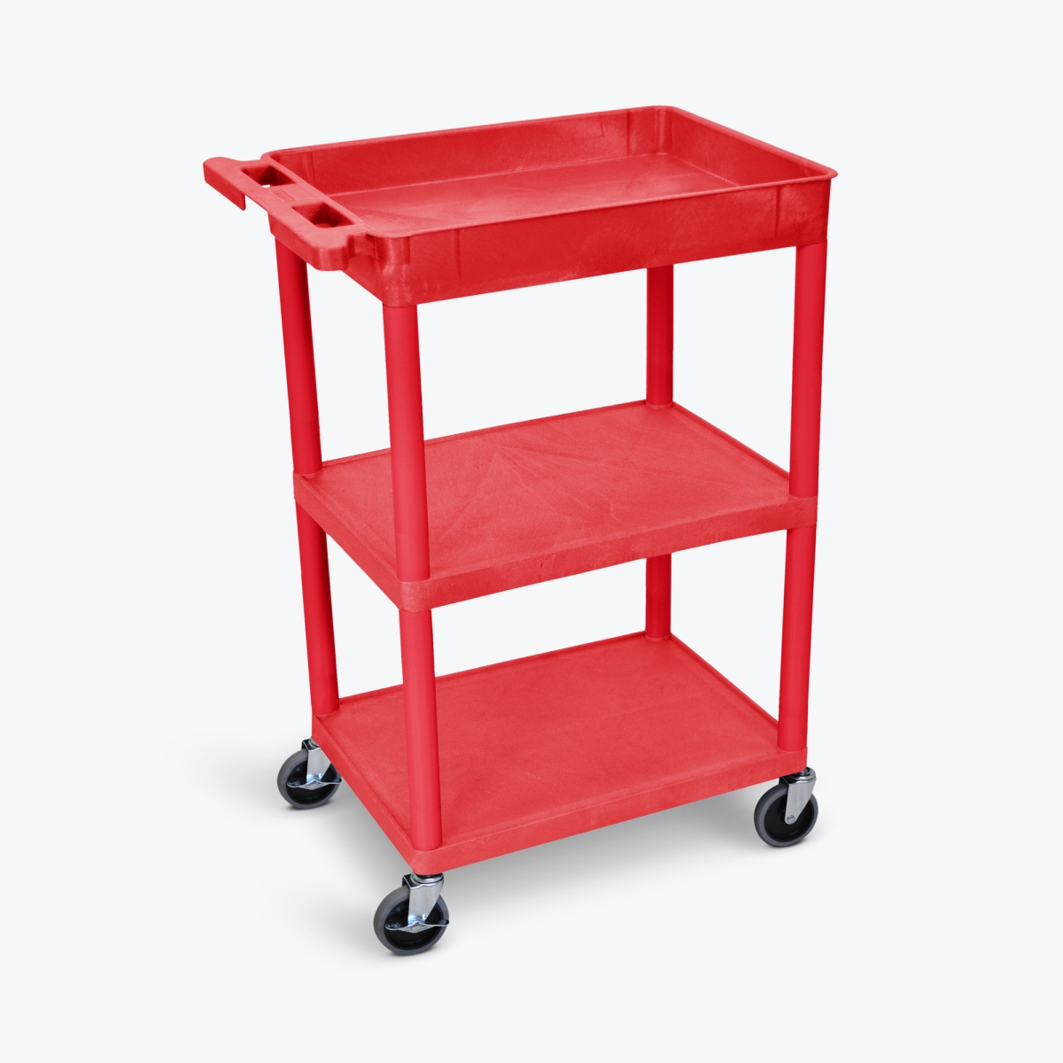 RDSTC122RD 36.5 in. Three Shelf Utility Cart, Red