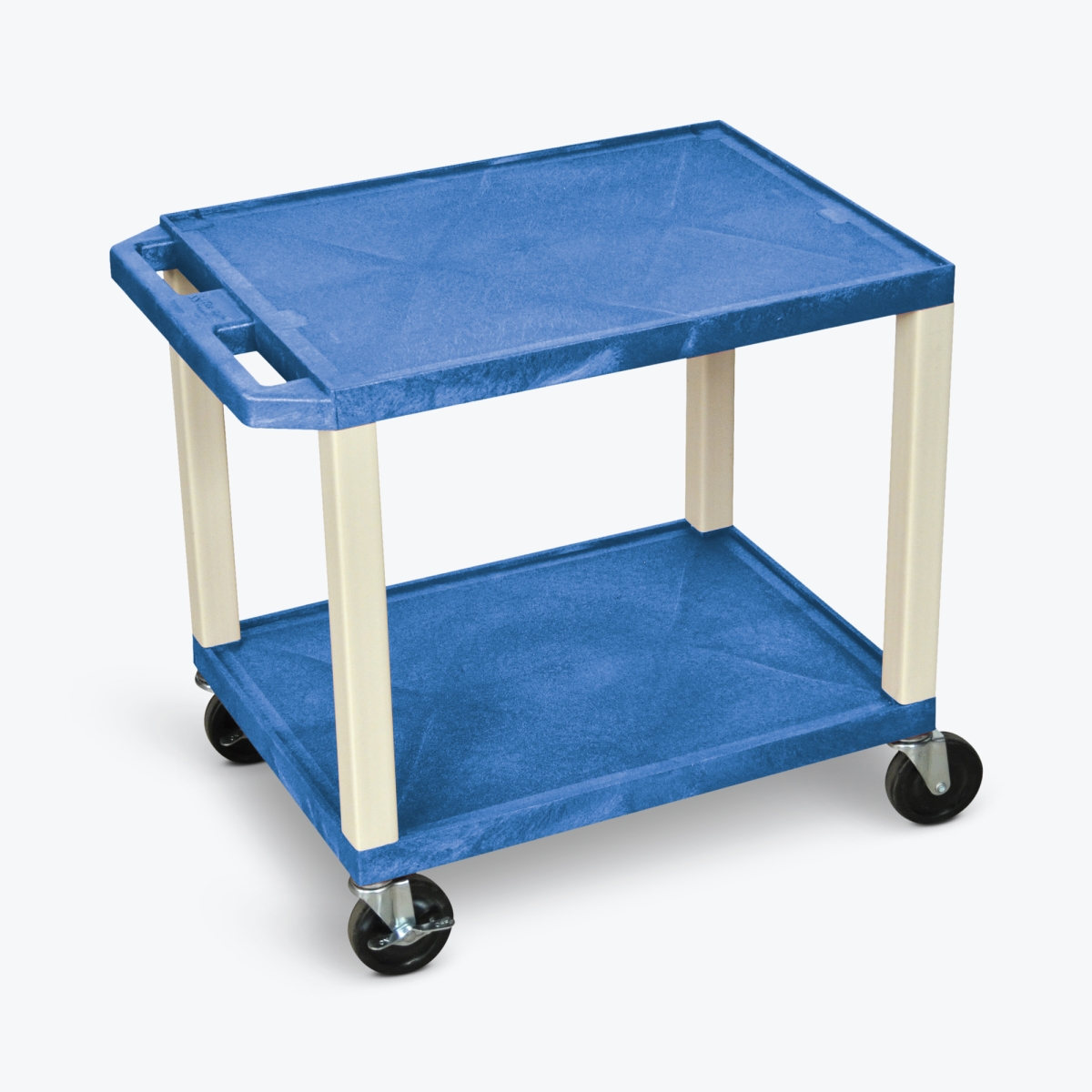 Picture of Luxor WT26BU 26 in. Two Shelves AV Cart with Putty Legs, Blue