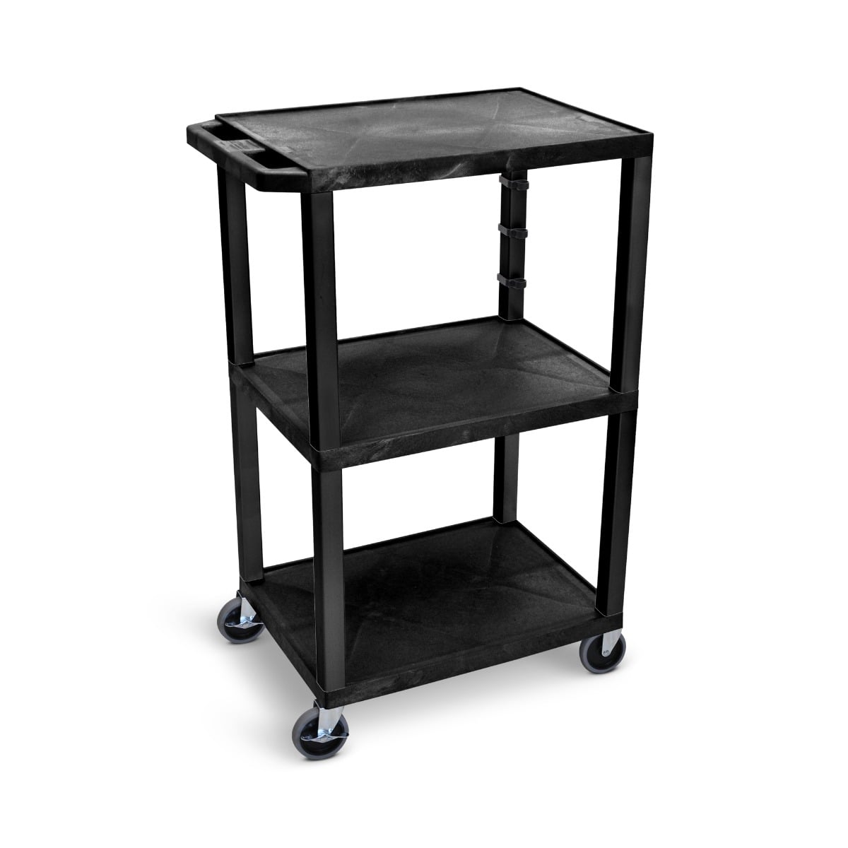 UCPL1 42 in. 3-Shelf Utility Cart, Black